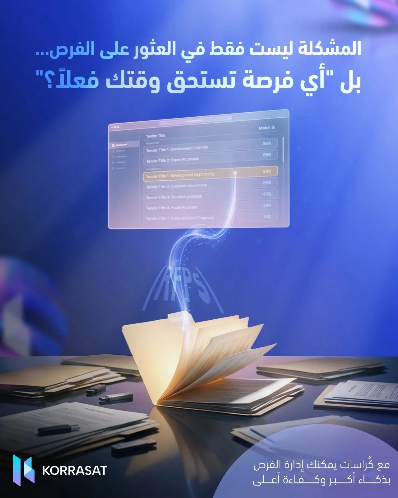 هوية ذكية لشركتك… تُقارن تلقائيًا مع المناقصات
